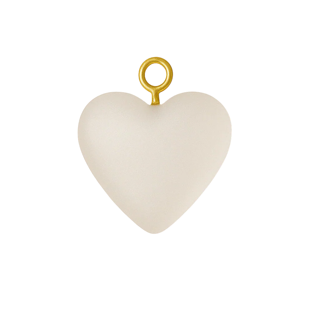 White Heart Charm